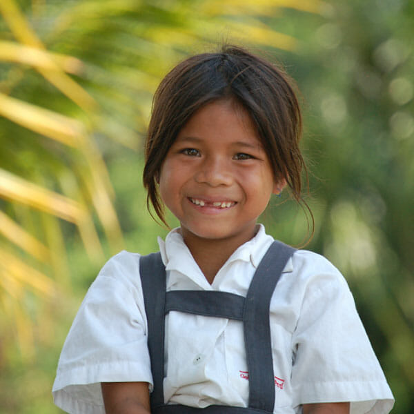 A picture of a student smiling in Peru